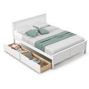 Full Size Bed Frame with Storage Drawers and Solid Wood Headboard by LJGDeals