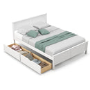 Full Size Bed Frame with Storage Drawers and Solid Wood Headboard-Espresso by DirectDeals