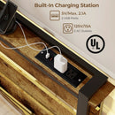 Full/Queen/Twin Size Bed Frame with Drawers LED Lights and USB Ports by LJGDeals
