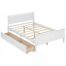 Full Size Bed Frame with 2 Storage Drawers and Footboard for Kids Teens Adults by DirectDeals