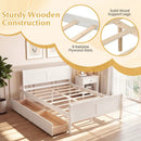 Full Size Bed Frame with 2 Storage Drawers and Footboard for Kids Teens Adults by DirectDeals