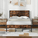 Full/King/Queen/Twin Size Bed Frame with High Headboard and Mute Bar by LJGDeals