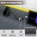 Full/Queen Size Bed Frame with LED Lights and Charging Station by LJGDeals