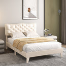 Full Size Bed Frame with Nail Headboard and Wooden Slats by DirectDeals