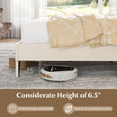 Full Size Bed Frame with Nail Headboard and Wooden Slats by DirectDeals