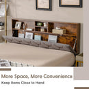 Full/Queen Size Upholstered Bed Frame with Storage Headboard by LJGDeals