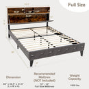 Full/Queen Size Upholstered Bed Frame with Storage Headboard by LJGDeals