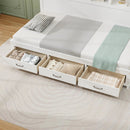 Twin/Full Size Wooden Daybed with 3 Drawers with Storage Shelves by LJGDeals