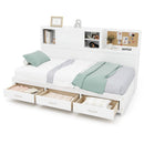 Twin/Full Size Wooden Daybed with 3 Drawers with Storage Shelves by LJGDeals