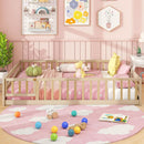 Full Size Floor Bed with Full Length Safety Guardrails by LJGDeals