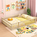 Full Size Floor Bed with Full Length Safety Guardrails