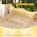 Full Size Floor Bed with Full Length Safety Guardrails by LJGDeals
