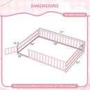 Full Size Floor Bed with Full Length Safety Guardrails by LJGDeals