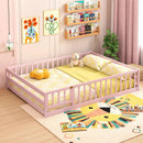 Full Size Floor Bed with Full Length Safety Guardrails by LJGDeals