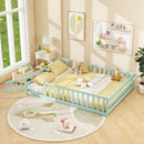 Full Size Floor Bed with Full Length Safety Guardrails