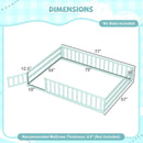 Full Size Floor Bed with Full Length Safety Guardrails by LJGDeals