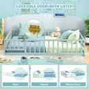 Full Size Floor Bed with Full Length Safety Guardrails by LJGDeals