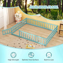 Full Size Floor Bed with Full Length Safety Guardrails by LJGDeals
