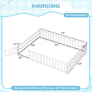 Full Size Floor Bed with Full Length Safety Guardrails by LJGDeals