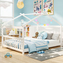 Full Size House Bed Montessori Floor Bed with Headboard