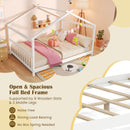 Full Size House Bed Montessori Floor Bed with Headboard