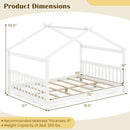 Full Size House Bed Montessori Floor Bed with Headboard