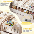 Full Size House Bed with Roof and Fence Rails for Kid by LJGDeals