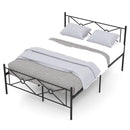 Full/Queen Size Metal Platform Bed Frame with Headboard and Footboard by DirectDeals