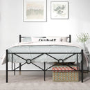 Full/Queen Size Metal Platform Bed Frame with Headboard and Footboard by DirectDeals