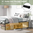 Full/Queen Size Metal Platform Bed Frame with Headboard and Footboard by DirectDeals