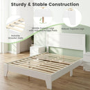 Full Size Platform Bed Frame with Headboard - No Box Spring by DirectDeals