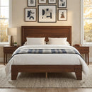Full Size Platform Bed Frame with Headboard - No Box Spring by LJGDeals