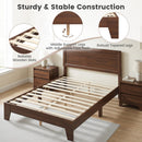 Full Size Platform Bed Frame with Headboard - No Box Spring by DirectDeals