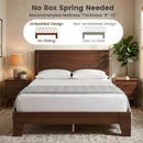Full Size Platform Bed Frame with Headboard - No Box Spring by DirectDeals