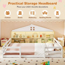 Full Size Montessori Floor Bed with Storage Compartments and Shelf by LJGDeals