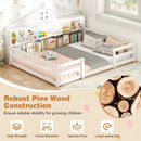 Full Size Montessori Floor Bed with Storage Compartments and Shelf by LJGDeals