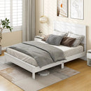 Full Size Platform Slat Bed Frame with High Headboard by LJGDeals