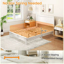 Full Size Platform Slat Bed Frame with High Headboard by LJGDeals