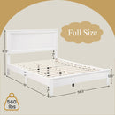 Full Size Platform Slat Bed Frame with High Headboard by LJGDeals