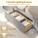 Full Size Rattan Bed Frame with Storage Drawers by LJGDeals