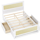 Full Size Rattan Bed Frame with Storage Drawers by LJGDeals