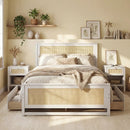 Full Size Rattan Bed Frame with Storage Drawers by LJGDeals