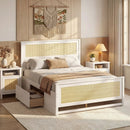Full Size Rattan Bed Frame with Storage Drawers by LJGDeals