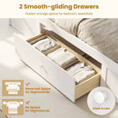 Full Size Rattan Bed Frame with Storage Drawers by LJGDeals