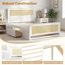 Full Size Rattan Bed Frame with Storage Drawers by LJGDeals