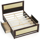 Full Size Rattan Bed Frame with Storage Drawers by LJGDeals