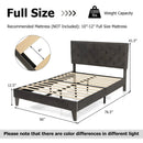 Full/Queen Size Upholstered Platform Bed with Tufted Headboard by LJGDeals