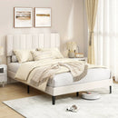 Full Size Velvet Upholstered Platform Bed Frame by LJGDeals