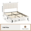 Full Size Velvet Upholstered Platform Bed Frame by LJGDeals