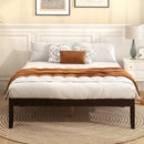 Full Size Wood Bed Frame with Wooden Slats Support and Rubber Wood Legs by LJGDeals